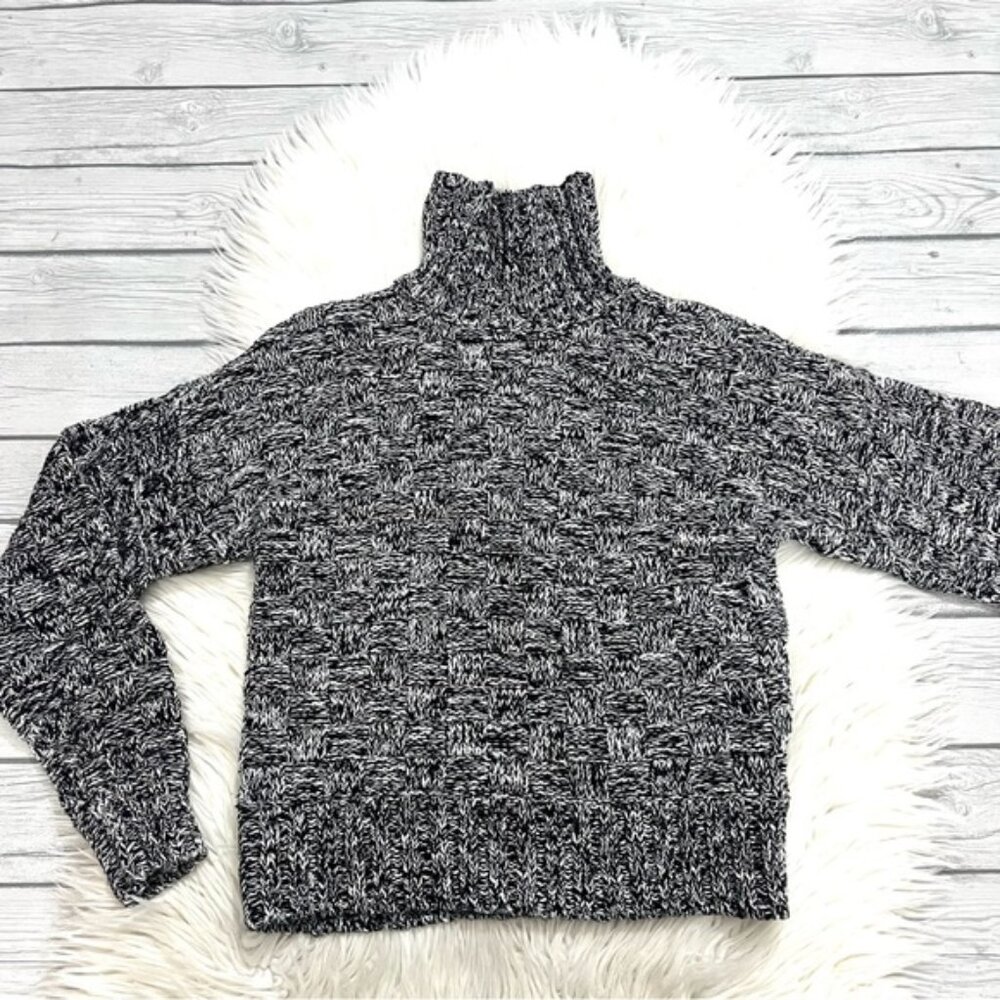 Rebecca Minkoff Montana Crosshatched-Knit Turtleneck Sweater